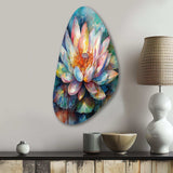 Pink Lotus Floral Dreams II - Asymmetric Metal Wall Art