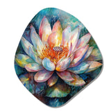 Pink Lotus Floral Dreams II - Asymmetric Metal Wall Art