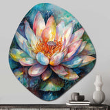 Pink Lotus Floral Dreams II - Asymmetric Metal Wall Art