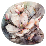 Pink Magnolia Symphony I - Asymmetric Metal Wall Art