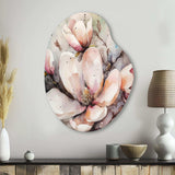 Pink Magnolia Symphony I - Asymmetric Metal Wall Art