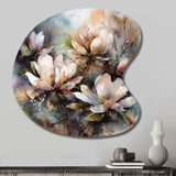 Pink Magnolia Symphony II - Asymmetric Metal Wall Art