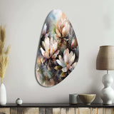 Pink Magnolia Symphony II - Asymmetric Metal Wall Art