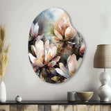 Pink Magnolia Symphony II - Asymmetric Metal Wall Art