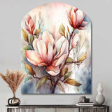 Red Magnolia Symphony - Asymmetric Metal Wall Art