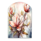 Red Magnolia Symphony - Asymmetric Metal Wall Art