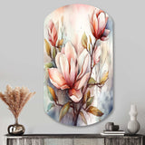 Red Magnolia Symphony - Asymmetric Metal Wall Art