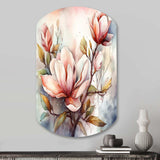 Red Magnolia Symphony - Asymmetric Metal Wall Art