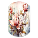 Red Magnolia Symphony - Asymmetric Metal Wall Art