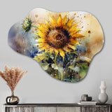 Yellow Sunflower Symphony I - Asymmetric Metal Wall Art