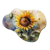 Yellow Sunflower Symphony I - Asymmetric Metal Wall Art