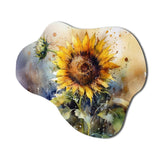 Yellow Sunflower Symphony I - Asymmetric Metal Wall Art