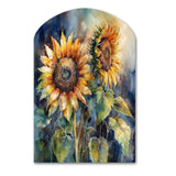 Yellow Sunflower Symphony II - Asymmetric Metal Wall Art