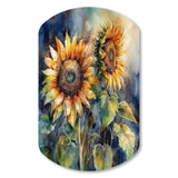 Yellow Sunflower Symphony II - Asymmetric Metal Wall Art