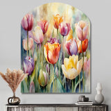 Garden Of Tulips - Asymmetric Metal Wall Art