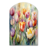 Garden Of Tulips - Asymmetric Metal Wall Art