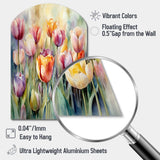 Garden Of Tulips - Asymmetric Metal Wall Art