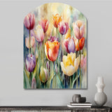 Garden Of Tulips - Asymmetric Metal Wall Art