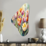 Garden Of Tulips - Asymmetric Metal Wall Art