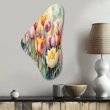 Garden Of Tulips - Asymmetric Metal Wall Art