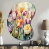 Garden Of Tulips - Asymmetric Metal Wall Art