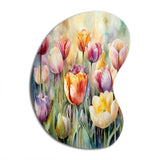 Garden Of Tulips - Asymmetric Metal Wall Art