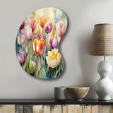 Garden Of Tulips - Asymmetric Metal Wall Art