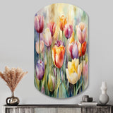 Garden Of Tulips - Asymmetric Metal Wall Art