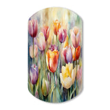 Garden Of Tulips - Asymmetric Metal Wall Art