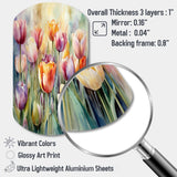 Garden Of Tulips - Asymmetric Metal Wall Art