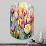 Garden Of Tulips - Asymmetric Metal Wall Art