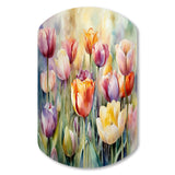 Garden Of Tulips - Asymmetric Metal Wall Art