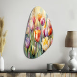 Garden Of Tulips - Asymmetric Metal Wall Art