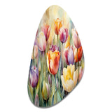 Garden Of Tulips - Asymmetric Metal Wall Art