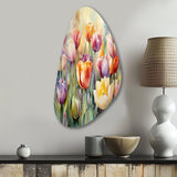 Garden Of Tulips - Asymmetric Metal Wall Art