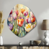 Garden Of Tulips - Asymmetric Metal Wall Art