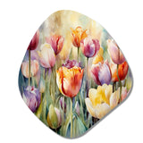 Garden Of Tulips - Asymmetric Metal Wall Art