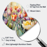 Garden Of Tulips - Asymmetric Metal Wall Art