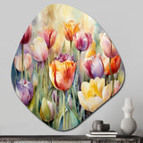 Garden Of Tulips - Asymmetric Metal Wall Art