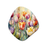 Garden Of Tulips - Asymmetric Metal Wall Art