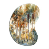 Green Palm Tree Paradise III - Asymmetric Metal Wall Art