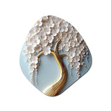 White Orchid Tree Garden Of Branches VI - Asymmetric Metal Wall Art