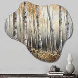 Birch Tree Forest Wonderland III - Asymmetric Metal Wall Art