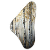 Birch Tree Forest Wonderland V - Asymmetric Metal Wall Art