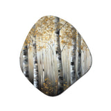 Birch Tree Forest Wonderland V - Asymmetric Metal Wall Art