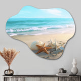 Coastal Seashore - Asymmetric Metal Wall Art