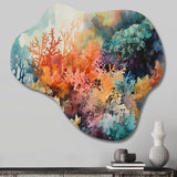 Vibrant Coral Reef I - Asymmetric Metal Wall Art