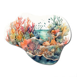 Vibrant Coral Reef II - Asymmetric Metal Wall Art