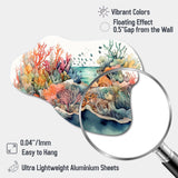 Vibrant Coral Reef II - Asymmetric Metal Wall Art