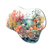 Vibrant Coral Reef II - Asymmetric Metal Wall Art